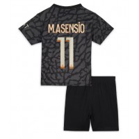Paris Saint-Germain Marco Asensio #11 Tretí Detský futbalový dres 2023-24 Krátky Rukáv (+ trenírky)